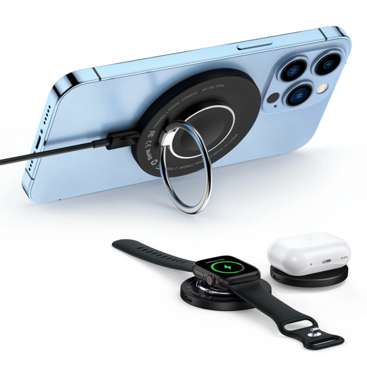 Carregador Magnético Sem Fio Salv Case 3 em 1