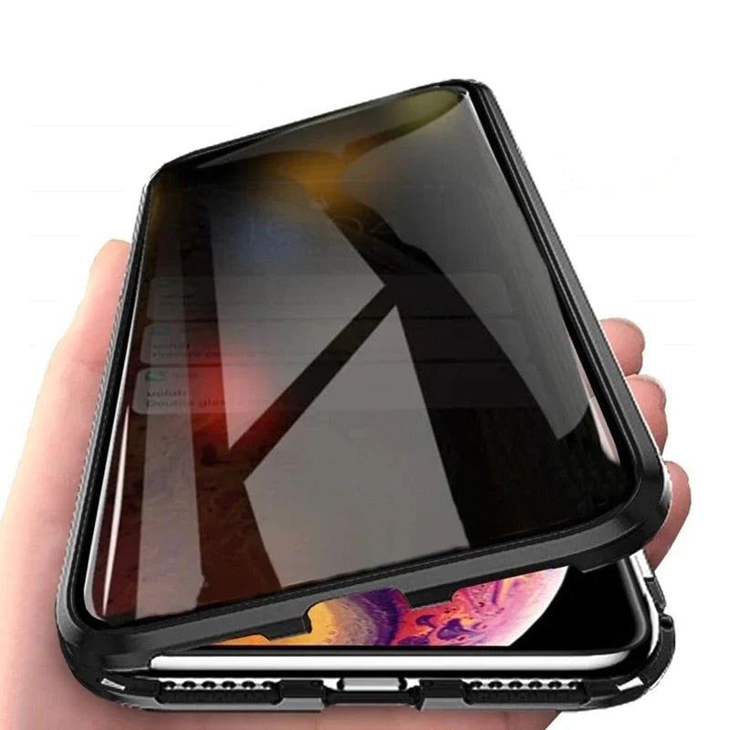 Case iPhone Magnética 360° com Tela Privacidade Anti-Curiosos