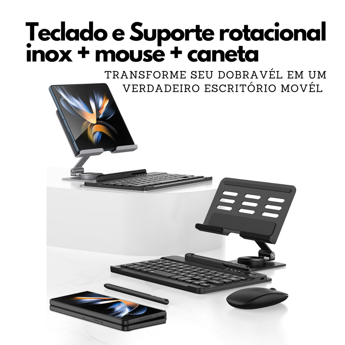 Kit Suporte Inox Premium 360° Z Fold