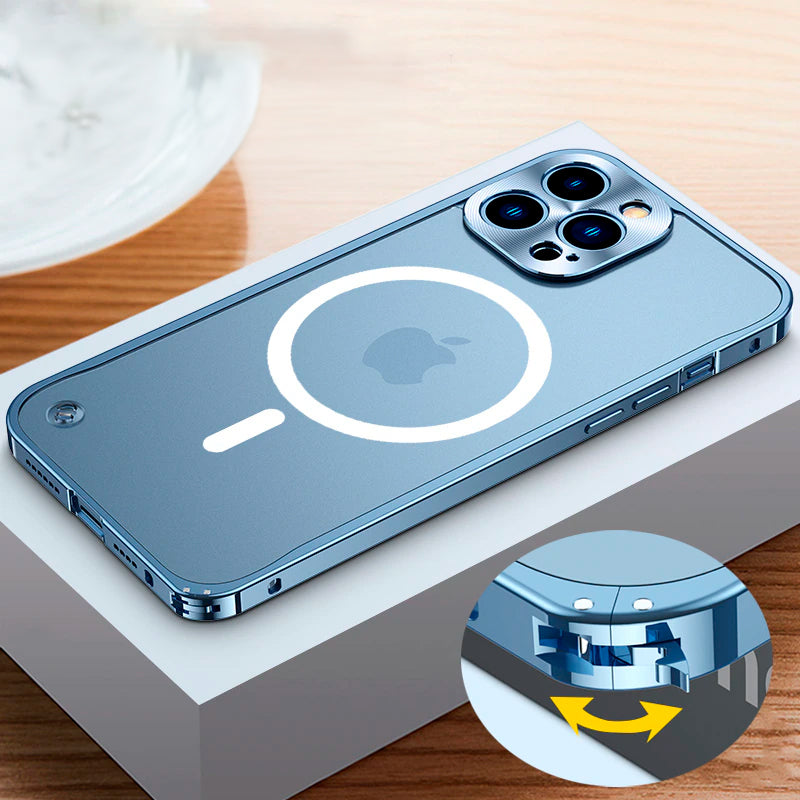 Case iPhone Metal Protect MagSafe em Liga de Alumínio